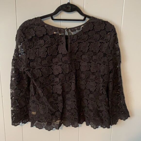 Rebecca Minkoff Black Crochet Top Size Medium - Picture 2 of 3